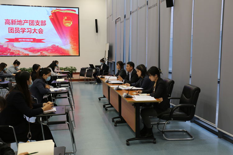 高新地产团支部召开团员学习大会